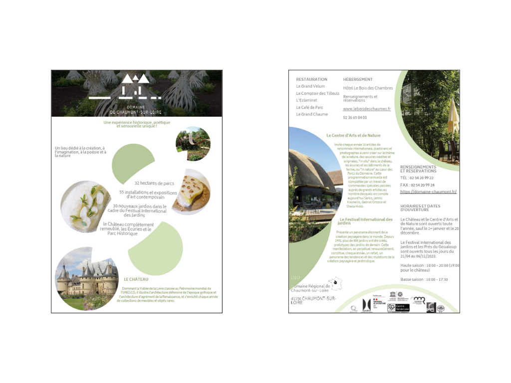 Flyer festival international des jardins - Domaine de Chaumont-sur-Loire