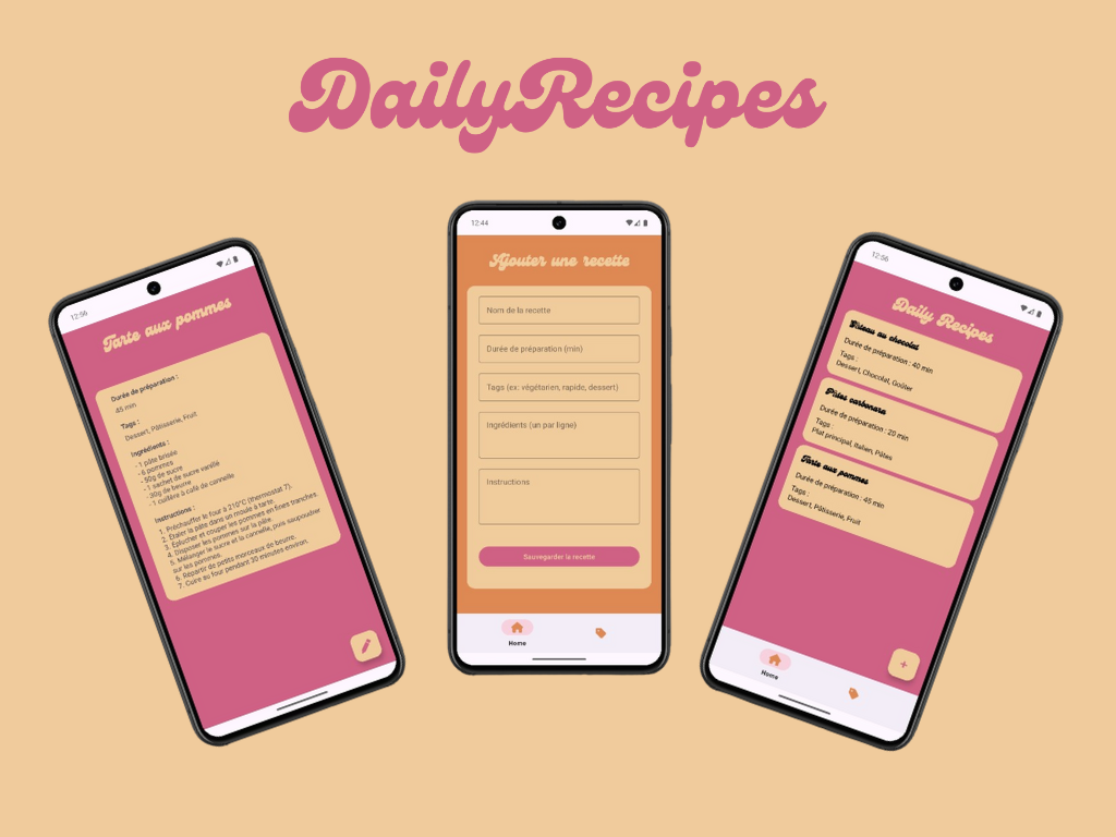 DailyRecipes - Application mobile de recettes